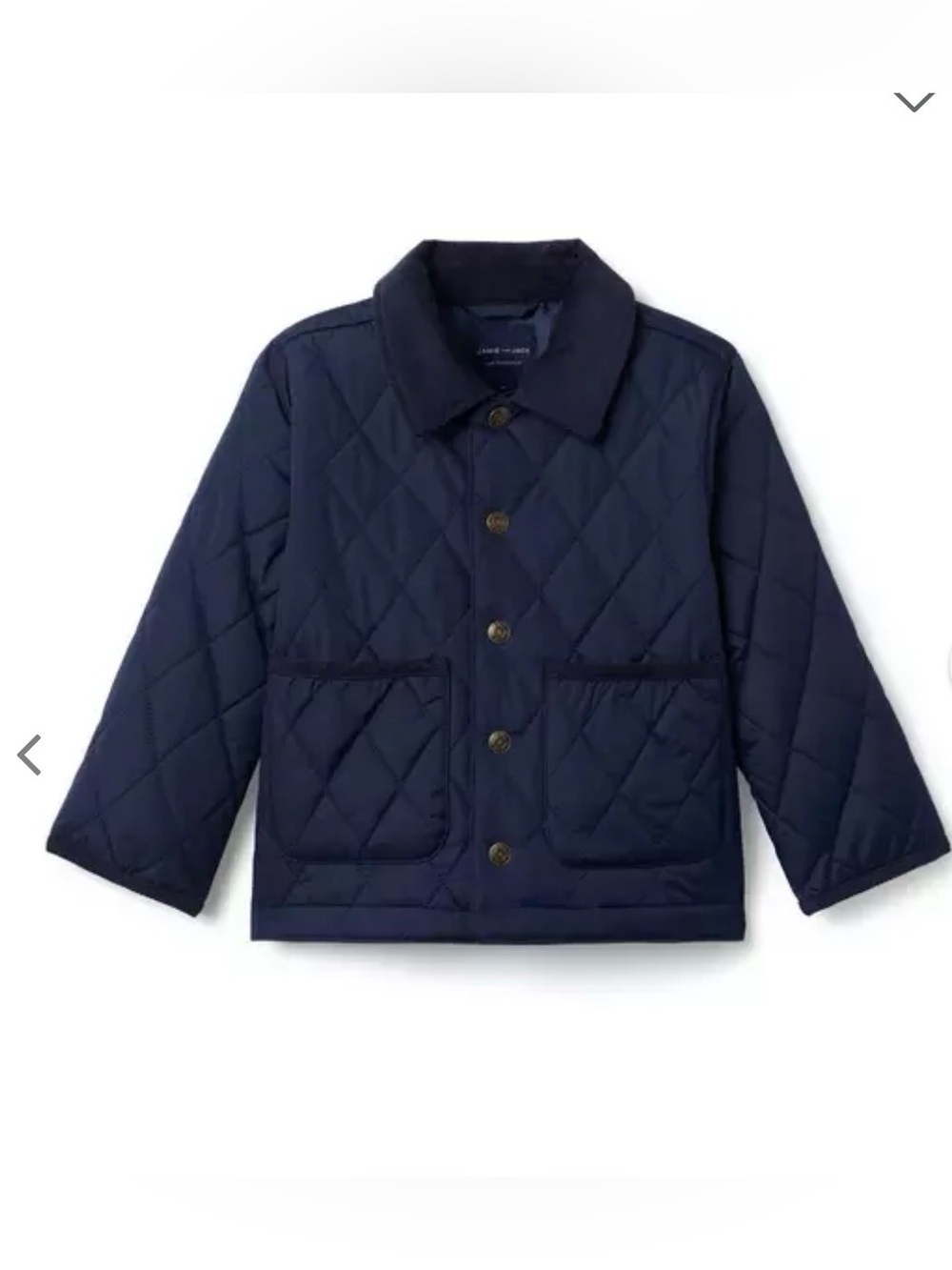 Janie and Jack Quilted Barn Jacket in Navy size 5-6